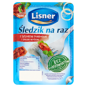 Lisner Śledzik Na Raz Z Suszonymi Pomidorami I Ziołami Bez Konserwantów 100G