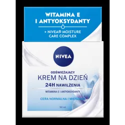 Nivea 24H Booster Nawilżenia + Odświeżenie Lekki Krem Na Dzień Cera Normalna I Mieszana 50 Ml