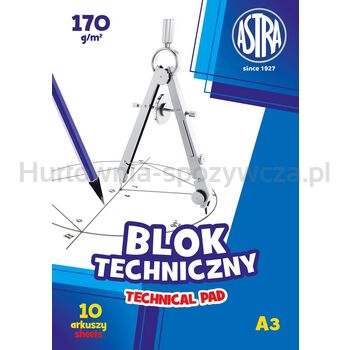 Blok techniczny ASTRAPAP A3 170g 10 ark