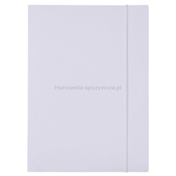 Teczka z gumką OFFICE PRODUCTS Budget, karton, A4, 250gsm, 3-skrz., biała