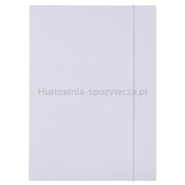 Teczka z gumką OFFICE PRODUCTS Budget, karton, A4, 250gsm, 3-skrz., biała