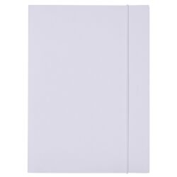 Teczka z gumką OFFICE PRODUCTS Budget, karton, A4, 250gsm, 3-skrz., biała