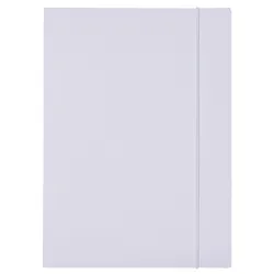 Teczka z gumką OFFICE PRODUCTS Budget, karton, A4, 250gsm, 3-skrz., biała