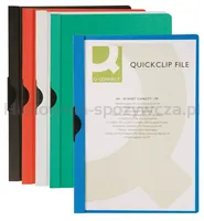 Q-Connect Skoroszyt z metalowym klipsem, PP, A4, 200/350mikr., czerwony  - 2