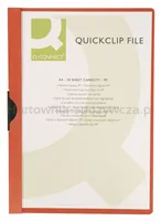 Q-Connect Skoroszyt z metalowym klipsem, PP, A4, 200/350mikr., czerwony  - 3