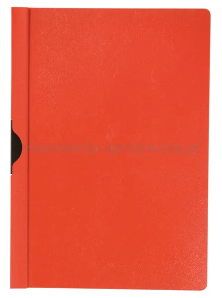 Q-Connect Skoroszyt z metalowym klipsem, PP, A4, 200/350mikr., czerwony 