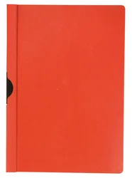 Q-Connect Skoroszyt z metalowym klipsem, PP, A4, 200/350mikr., czerwony 