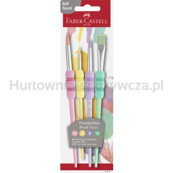 Faber-Castell Pędzelki z miękkim uchwytem kolory pastelowe 4 szt. 