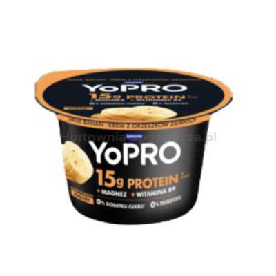 YoPRO Jogurt o smaku banan-krem z orzeszków ziemnych 160g