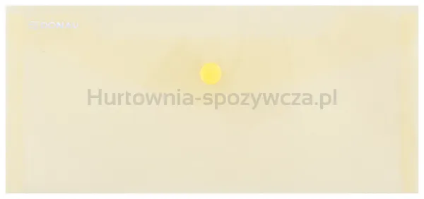 Teczka kopertowa DONAU zatrzask, PP, DL, 180mikr., żółta