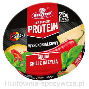 Ser Topiony Gouda/ Chili Z Bazylią Protein Krążek 140 G Sertop