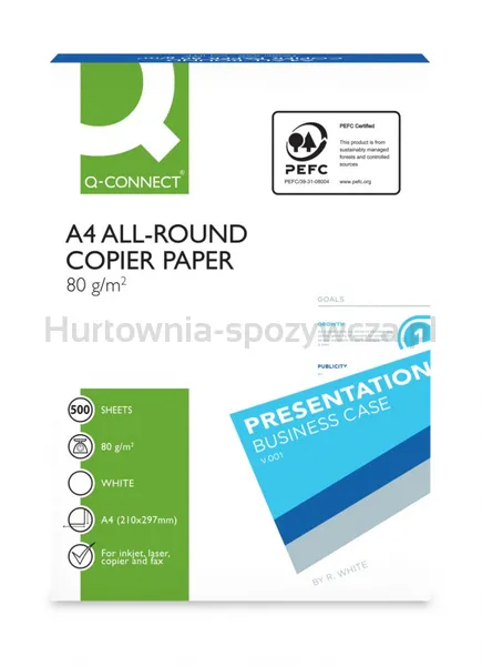 Papier ksero Q-CONNECT All-Round, A4, klasa C, 80gsm, 500 ark.