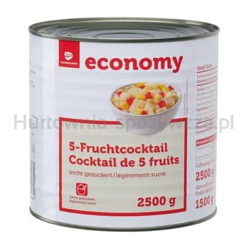 Tge Koktajl z 5 owoców w lekkim syropie 2500g
