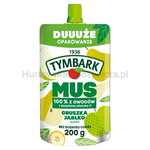 Tymbark Mus 100% Gruszka Jabłko Banan 200 G