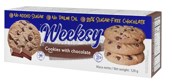 Kruche Ciasteczka Z Czekoladą B/C 120G
