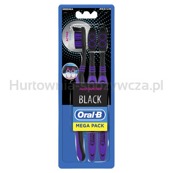 Oral-B Szczoteczka Do Zębów Allrounder Black Manualna 3 Sztuki