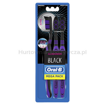 Oral-B Szczoteczka Do Zębów Allrounder Black Manualna 3 Sztuki