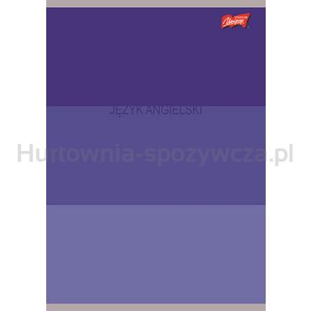 Unipap zeszyt okładka laminowana A5, 60 kartek, krata, angielski ze ściągą COLOR STRIPES