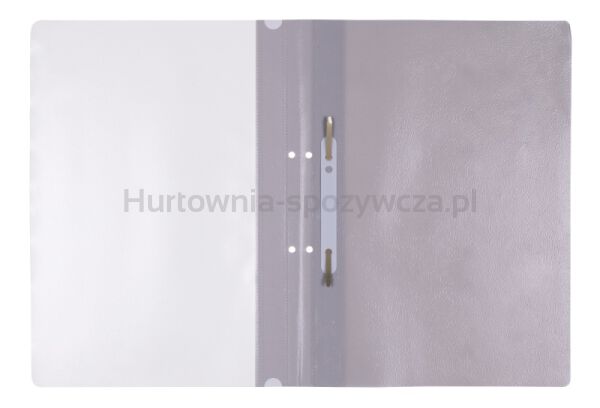 Office Products Skoroszyt, PP, A4, 2 otwory, 100/170mikr., wpinany, szary  - 2