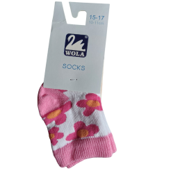 Skarpety Dziecięce 15-17 Kwiatki Mix kolorów (3 sztuki)