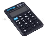 Kalkulator kieszonkowy DONAU TECH, 8-cyfr. wyświetlacz, wym. 89x58x11 mm, czarny - 5