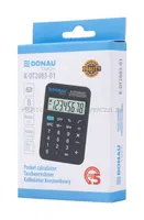 Kalkulator kieszonkowy DONAU TECH, 8-cyfr. wyświetlacz, wym. 89x58x11 mm, czarny - 9