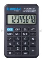 Kalkulator kieszonkowy DONAU TECH, 8-cyfr. wyświetlacz, wym. 89x58x11 mm, czarny - 10