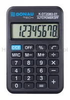 Kalkulator KieSzamponkowy Donau Tech, 8-Cyfr. Wyświetlacz, Wym. 89X58X11 Mm, Czarny - 10