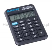 Kalkulator kieszonkowy DONAU TECH, 8-cyfr. wyświetlacz, wym. 89x58x11 mm, czarny - 11