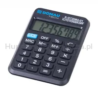 Kalkulator kieszonkowy DONAU TECH, 8-cyfr. wyświetlacz, wym. 89x58x11 mm, czarny - 12