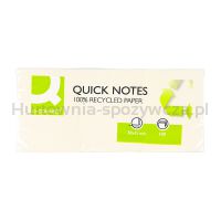 Q-Connect Bloczek samoprzylepny 100% Recycled, 38x51mm, 3x100 kart., żółty  - 2