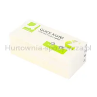 Q-Connect Bloczek samoprzylepny 100% Recycled, 38x51mm, 3x100 kart., żółty  - 4