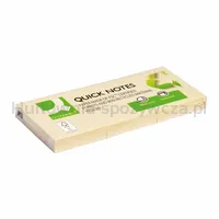 Q-Connect Bloczek samoprzylepny 100% Recycled, 38x51mm, 3x100 kart., żółty  - 5