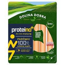 Dolina Dobra Proteina+ parówki 100% polskiej szynki 200g