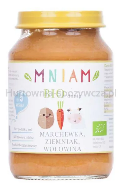 Danie Marchewka-Ziemniak-Wołowina Od 5 Miesiąca Bio 190 G Mniam