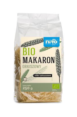 Makaron (Orkiszowy) Nitki Luksusowe Bio 250 G - Niro [BIO]