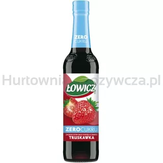 Syrop owocowy ŁOWICZ, truskawkowy zero, 400ml
