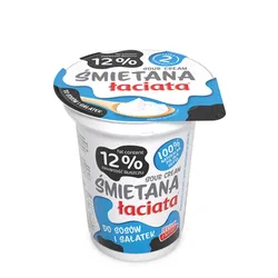 Śmietana Łaciata 12% pasteryzowana 330g