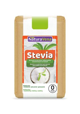 Stevia (Na Bazie Erytrytolu I Glikozydów Stewiolowych Ze Stewii) 500 G - Naturavena [BIO]