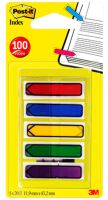 Post-It Zakładki indeksujące (684-ARR1), PP, 11,9x43,2mm, strzałka, 5x20 kart., mix kolorów [BIURO]