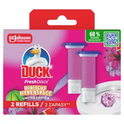 Duck® Fresh Discs Hibiscus Hyperspace - żelowy krążek do toalet, podwójny zapas do toalety