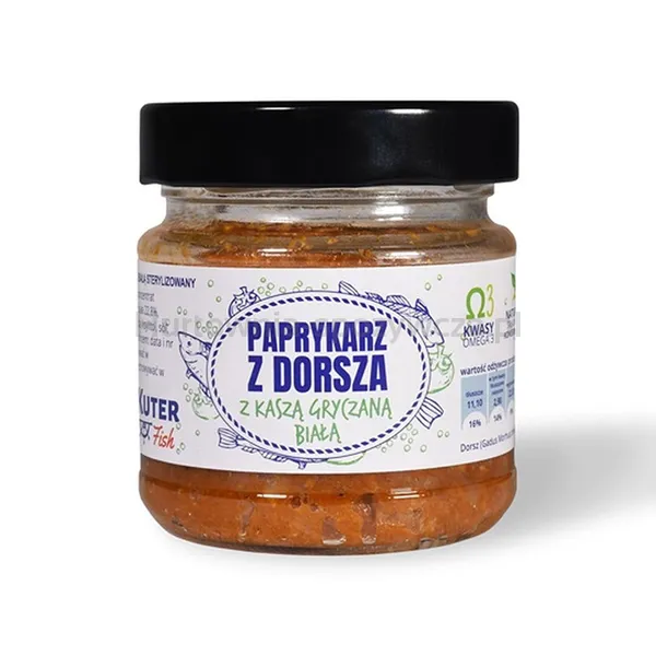 Paprykarz z dorsza z kaszą gryczaną białą 155g