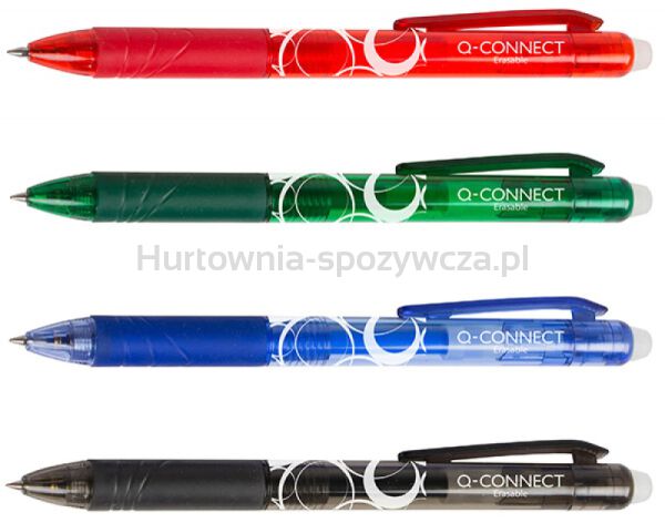 Długopis automatyczny Q-CONNECT , 1,0mm, wymazywalny, zielony - 2