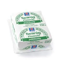 Michów Twaróg Półtłusty Duża Kostka Folia około  1 Kg