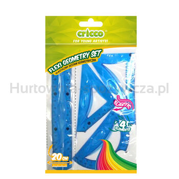 Zestaw geometryczny flexi Cricco z linijką 20cm