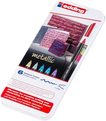Edding Pisaki metaliczne e-1200/6 1-3mm, 6 szt., mix kolorów 