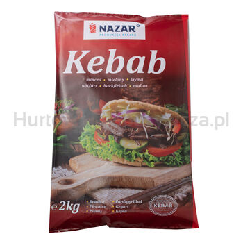 Nazar Kebab Mielony Wołowo-Drobiowy, Cięty-Pieczony, Wyrób Garmażeryjny, Mięsny 2Kg.