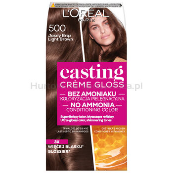 L'Oreal Paris Casting CreMe Gloss Farba Do Włosów 500 Jasny Brąz 180 Ml