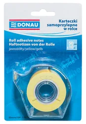 Karteczki Samoprzylepne W Rolce Donau, 50Mmx10M, Jasnożółty