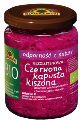 Kapusta Kiszona Czerwona Bezglutenowa Bio 400 G - Kowalewski [BIO]